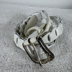 Fossil Womens Leather Belt‎ White